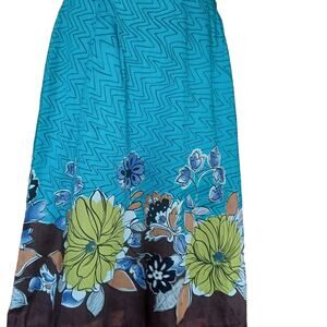 Bentley Arbuckle Multicolored Lined Floral Midi Skirt Womens Size Sm Y2K Fairy